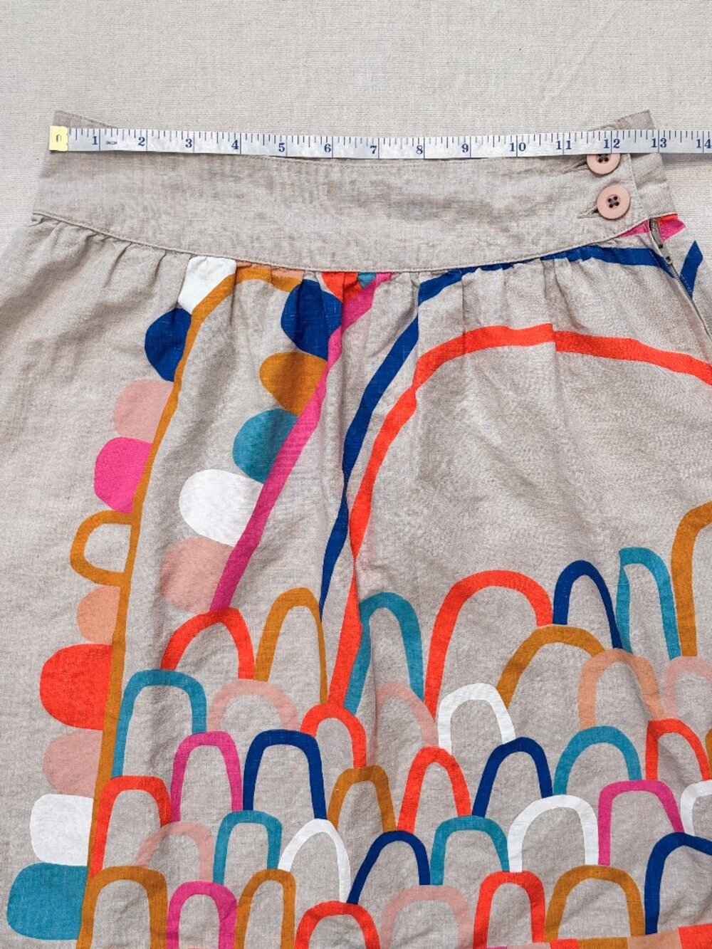 Gorman x Castle Colorful Linen Mini Skirt Size AU 8 / US 4 - Picture 10 of 12